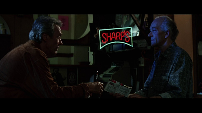 Sharp's Beer Sign and TDK Cassette in Absolute Power (1997)