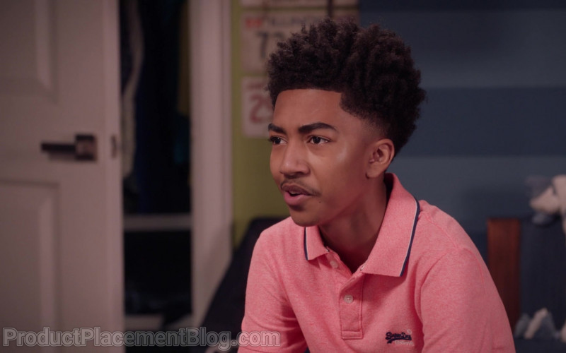 Superdry Polo Shirt of Miles Brown as Jack in Black-ish S07E12 High Water Mark (2021)