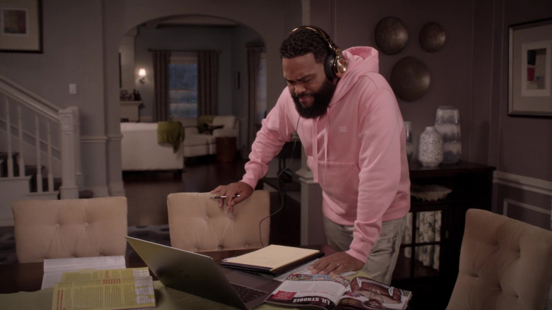 Acne Men’s Pink Hoodie Worn by Anthony Anderson in Black-ish S07E14 (1)