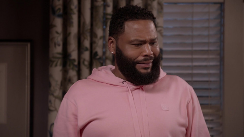 Acne Men’s Pink Hoodie Worn by Anthony Anderson in Black-ish S07E14 (2)