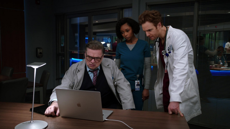 Apple MacBook Laptop Used by Cast Member Oliver Platt as Dr. Daniel Charles in Chicago Med S06E09 TV Show