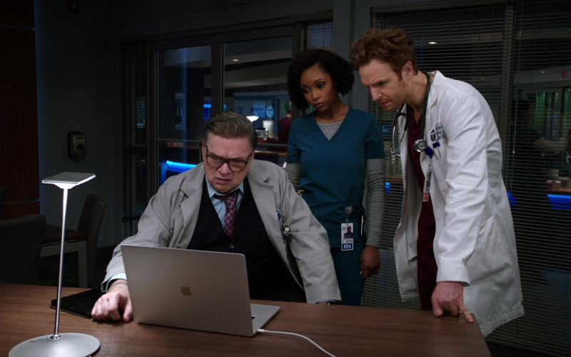 Apple MacBook Laptop Used by Cast Member Oliver Platt as Dr. Daniel Charles in Chicago Med S06E09 TV Show