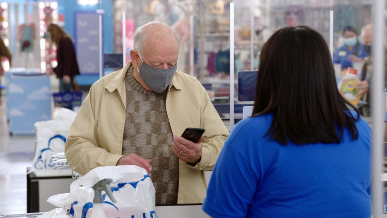 Apple iPhone Black Smartphone Used by Actor (Customer) in Superstore S06E12 Customer Satisfaction (2021)