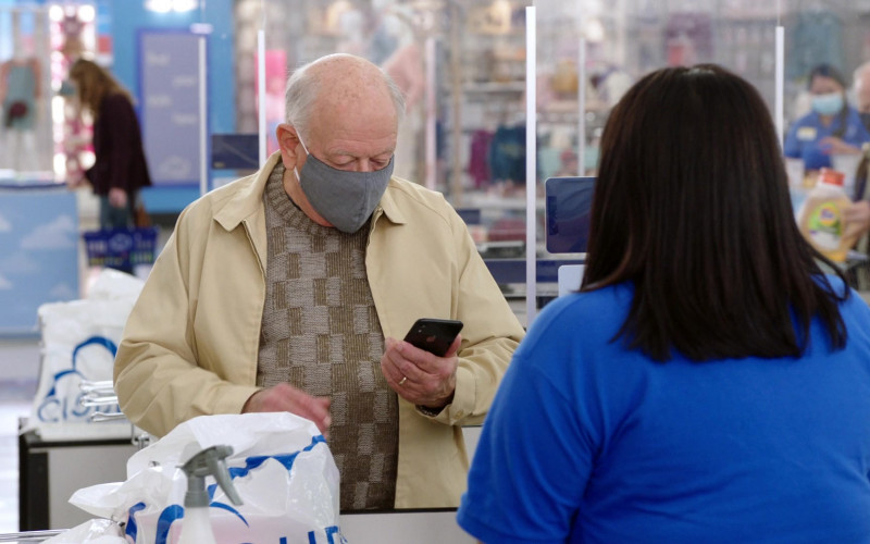Apple iPhone Black Smartphone Used by Actor (Customer) in Superstore S06E12 Customer Satisfaction (2021)