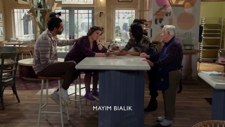 Converse Purple Sneakers Worn by Mayim Bialik in Call Me Kat S01E13 (1)
