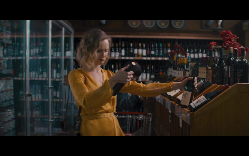 Decoy Wine Bottle Held by Kerry Bishé as Janet in Happily (2021)