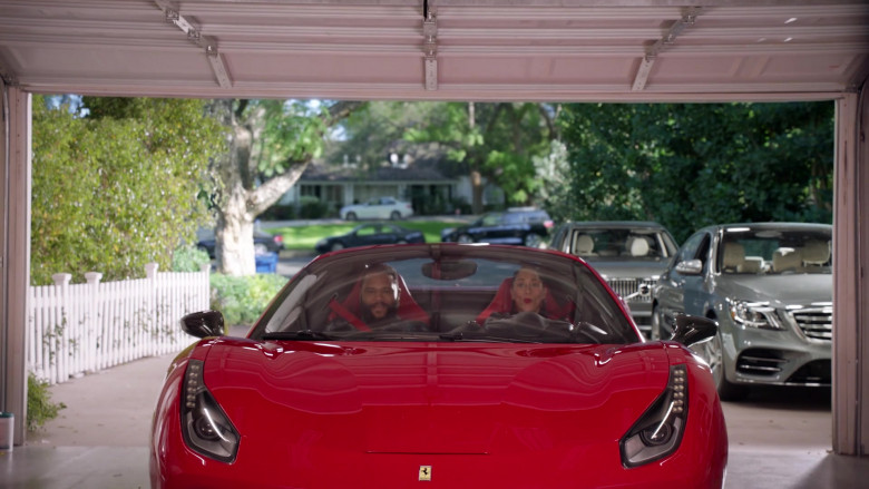 Ferrari 488 Red Sports Car in Black-ish S07E16 TV Show 2021 (4)