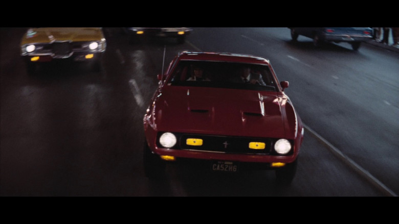 Ford Mustang Mach 1 Red Car in Diamonds Are Forever Movie (2)