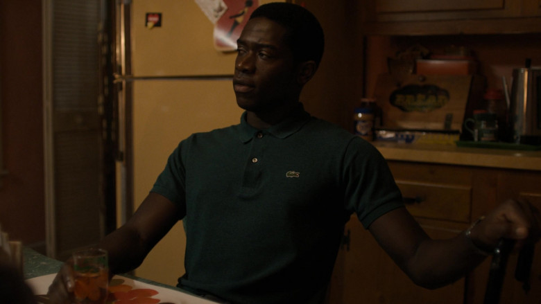 Lacoste Men's Polo Shirt of Damson Idris as Franklin Saint in Snowfall S04E03 TV Show (1)