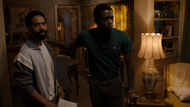 Lacoste Men's Polo Shirt of Damson Idris as Franklin Saint in Snowfall S04E03 TV Show (2)