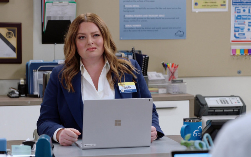 Microsoft Surface Laptop Used by Lauren Ash as Dina Fox in Superstore S06E12 TV Show (2)