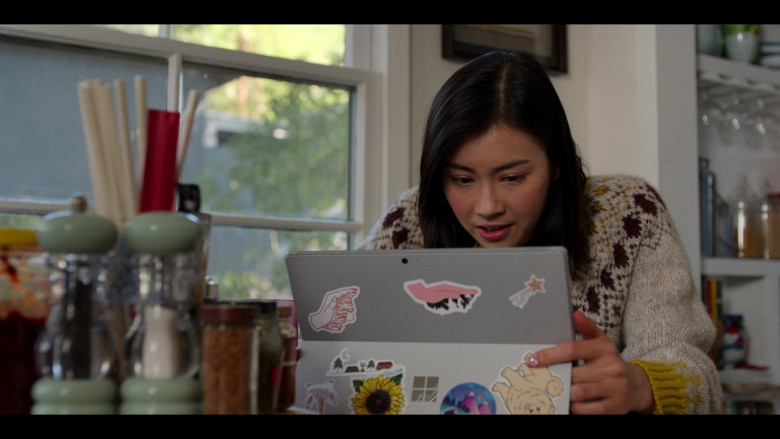 Microsoft Surface Tablet of Lauren Tsai as Claudia in Moxie (2)