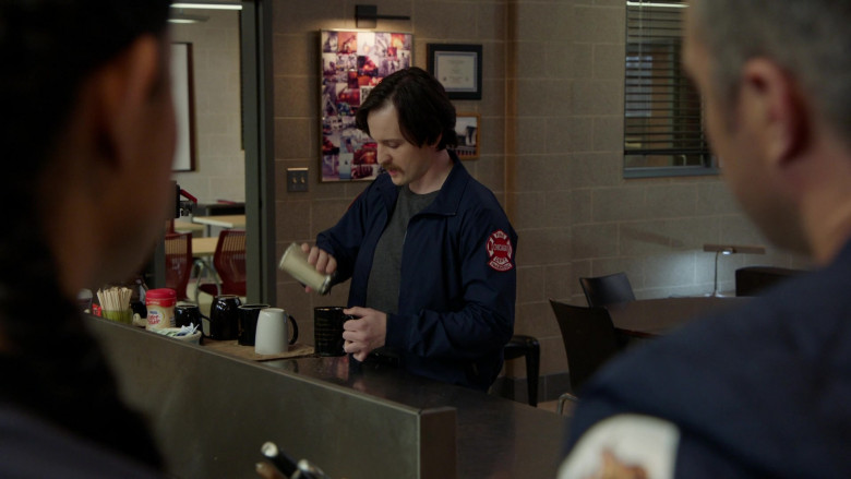 Nestle Coffee-mate Coffee Creamer Enjoyed by Cast Members in Chicago Fire S09E09 TV Show (2)