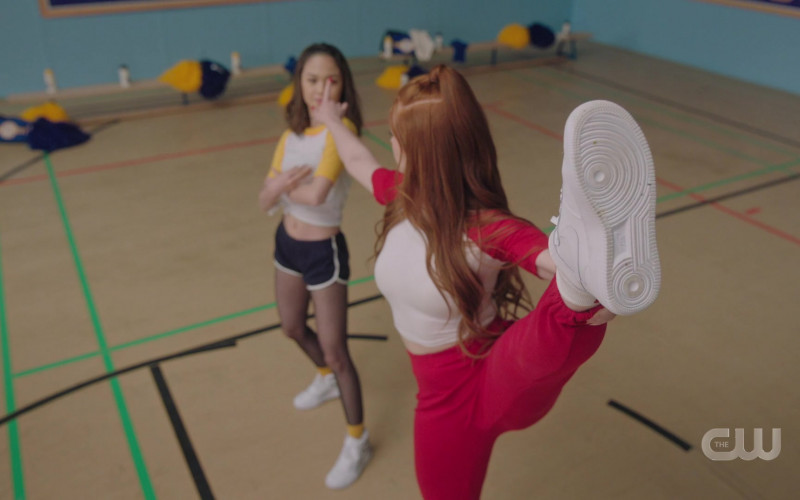 Nike All-White High Top Sneakers Worn by Madelaine Petsch as Cheryl Blossom in Riverdale S05E07 TV Show (3)