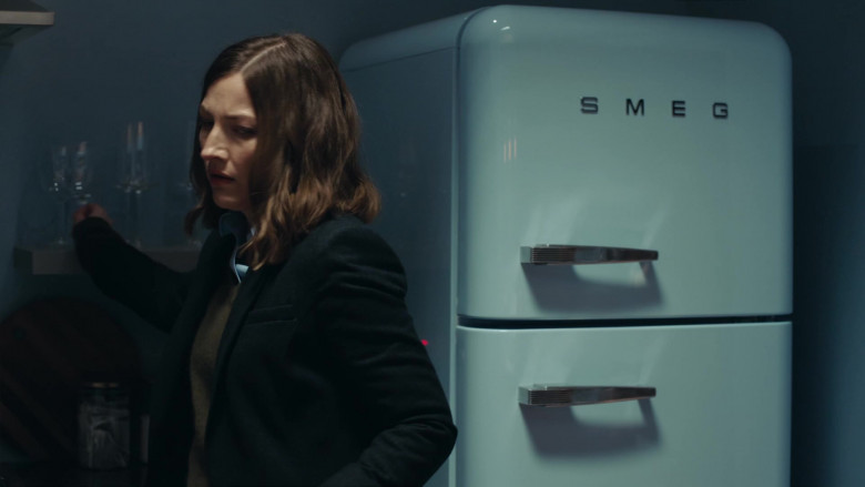 Smeg Refrigerator of Kelly Macdonald as Detective Chief Inspector Joanne Davidson in Line of Duty S06E01 TV Show (1)