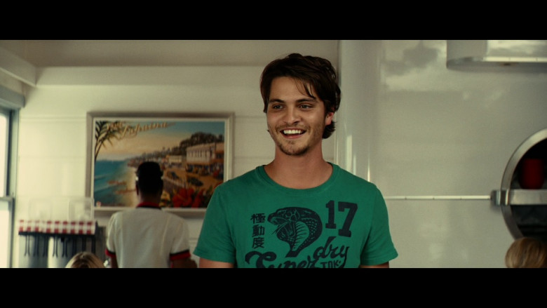Superdry Green T-Shirt of Luke Grimes as Jamie in Taken 2 (2012)