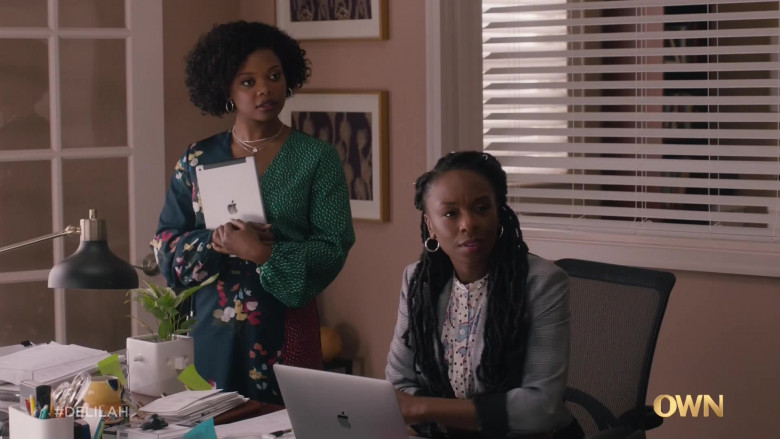 Apple iPad Tablet and MacBook Laptop in Delilah S01E07 Purple Empress (2021)
