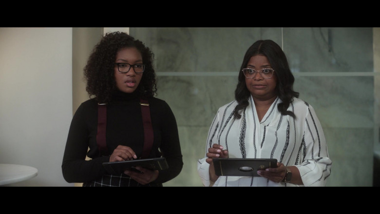 Apple iPad Tablet of Octavia Spencer as Emily Stanton in Thunder Force (1)