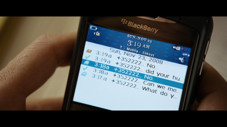 BlackBerry mobile phone in The International (2009)