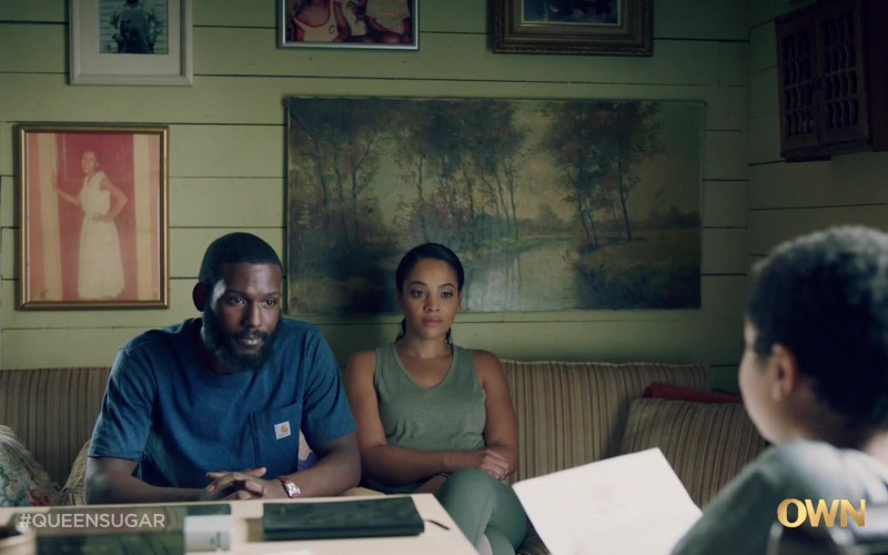 Carhartt Men's Blue T-Shirt in Queen Sugar S05E09 (1)