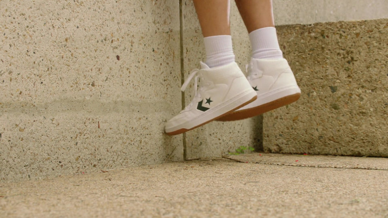 Converse White ‘Rival Shoot' Men's Sneakers in Young Rock S01E07 TV Show 2021 (1)