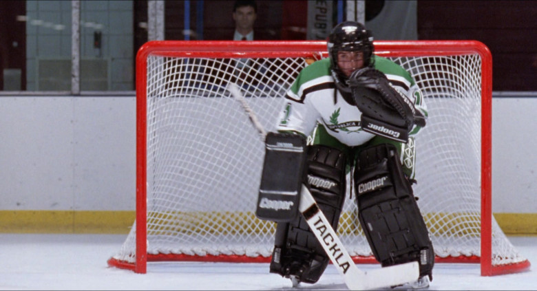 Cooper Hockey Goalie Equipment and Tackla Hockey Stick in D2 The Mighty Ducks (1994)
