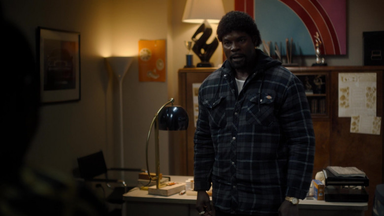 Dickies Quilted Plaid Shirt Jacket (Hooded) in Snowfall S04E08 TV Show (2)