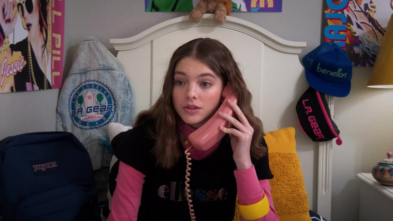 JanSport Backpack, Los Angeles Gear, Benetton and Ellesse T-Shirt in Mixed-ish S02E09 Material Girl (2021)