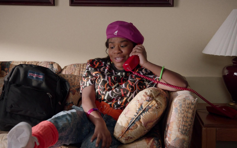 JanSport Black Backpack and Kangol Hat in Mixed-ish S02E09 Material Girl (2021)