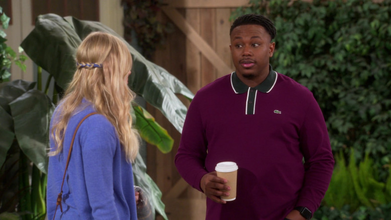 Lacoste Long Sleeved Shirt of Marcel Spears as Marty in The Neighborhood S03E14 Welcome to the Hero (2021)