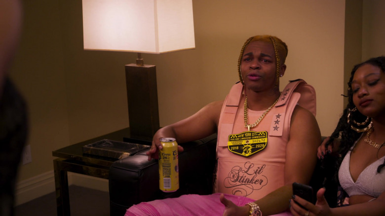 Coors Banquet Beer Enjoyed by Jeremiah Craft as Lil Stinker in Girls5eva S01E01 Pilot (2021)