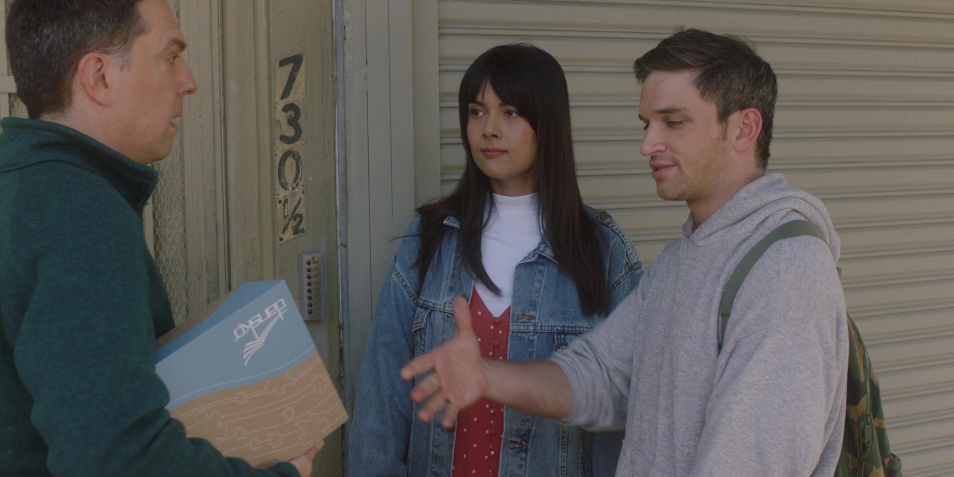 Dansko Footwear Box Held By Ed Helms As Matt In Together Together (2021)