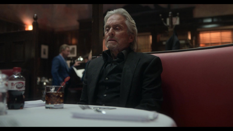 Dr Pepper Diet Drink Enjoyed by Michael Douglas as Sandy in The Kominsky Method S03E01 Chapter 17. In all the old familiar places (2021)