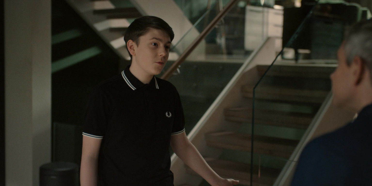 Fred Perry Polo Shirt Of Alex Eastwood As Luke In Breeders S02E09 "No