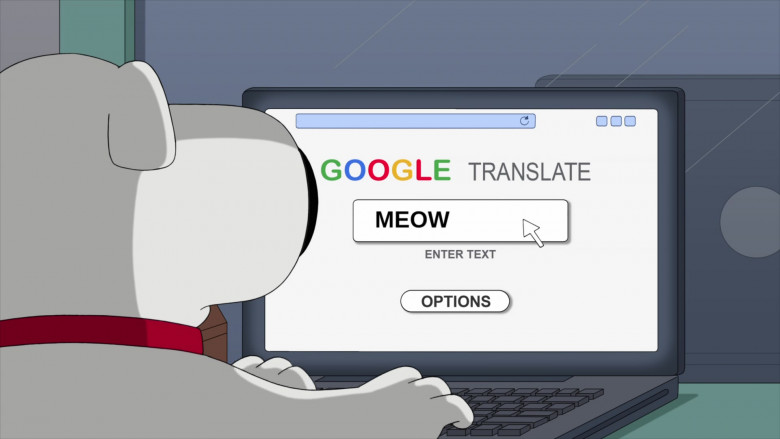 Google Translate Website in Family Guy S19E19 Family Cat (2021)