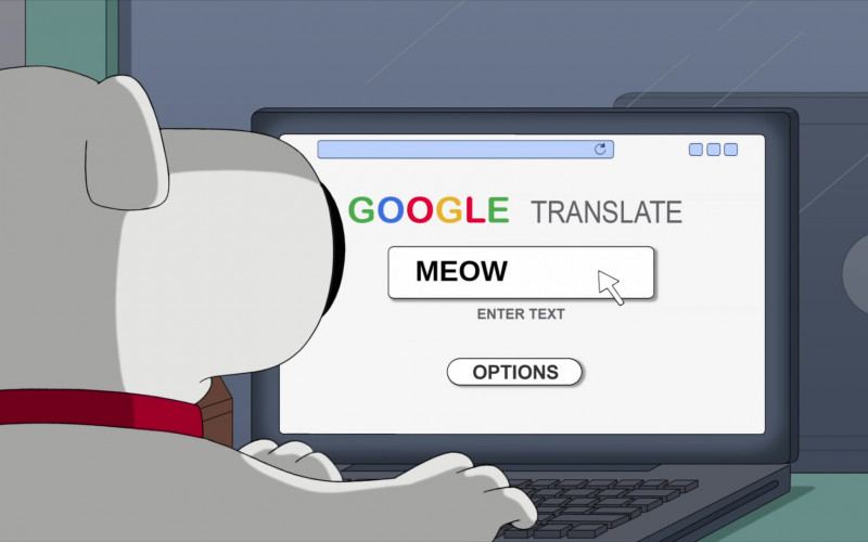 Google Translate Website in Family Guy S19E19 Family Cat (2021)