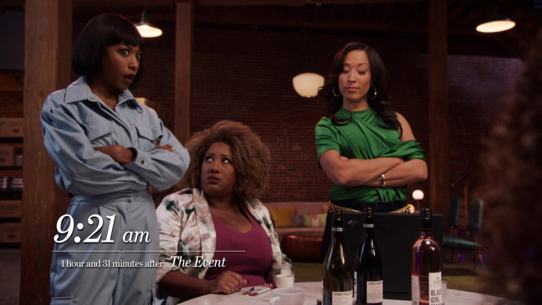 Maison Noir O.P.P. (Other People’s Pinot) Wine and McBride Sisters Collection Black Girl Magic Rosé Wine in A Black Lady Sketch Show S02E04 My Booty Look Juicy, Don't It (2021)