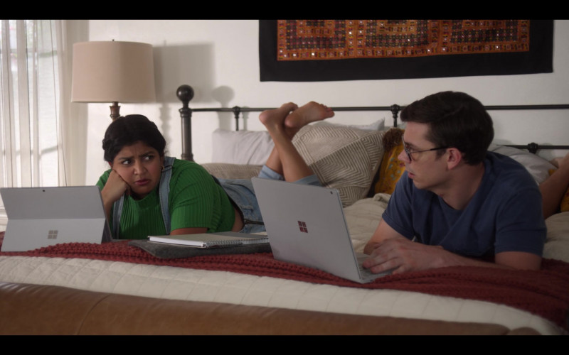 Microsoft Surface Tablet of Punam Patel as Kim Laghari and Microsoft Surface Laptop of Ryan O’Connell as Ryan Hayes in Special S02E07