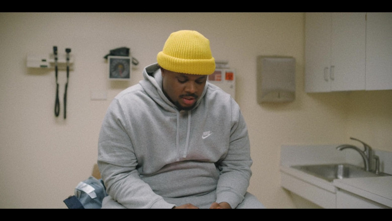 Nike Men's Grey Hoodie in That Damn Michael Che S01E06 Only Built 4 Leather Suits (2021)