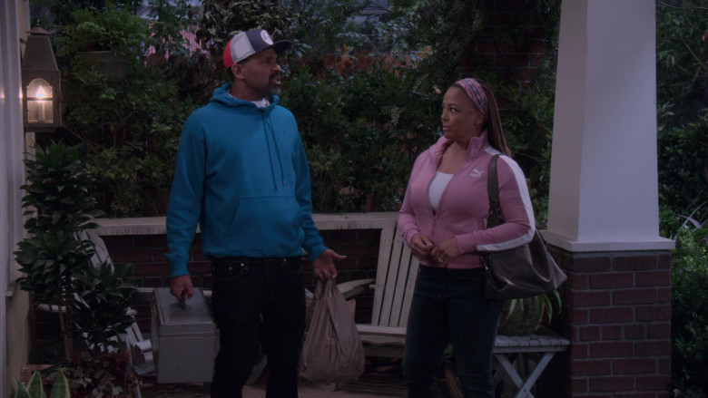 Puma Pink Track Jacket of Kim Fields as Regina in The Upshaws S01E10 The Backslide (1)