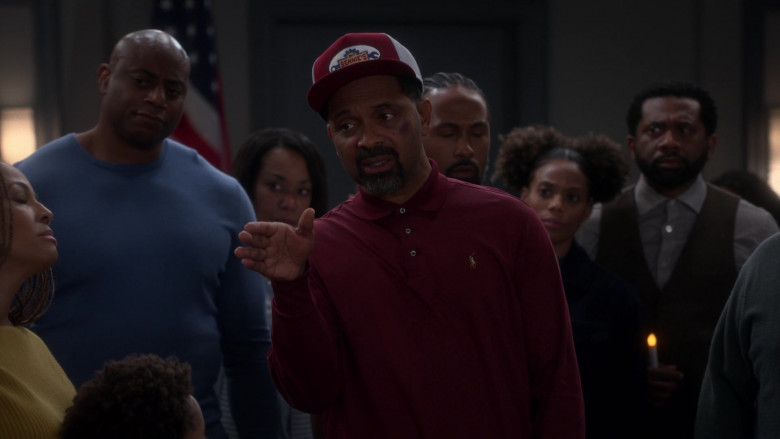 Ralph Lauren Long Sleeved Shirt of Mike Epps as Bennie in The Upshaws S01E09 Gloves Off (2021)