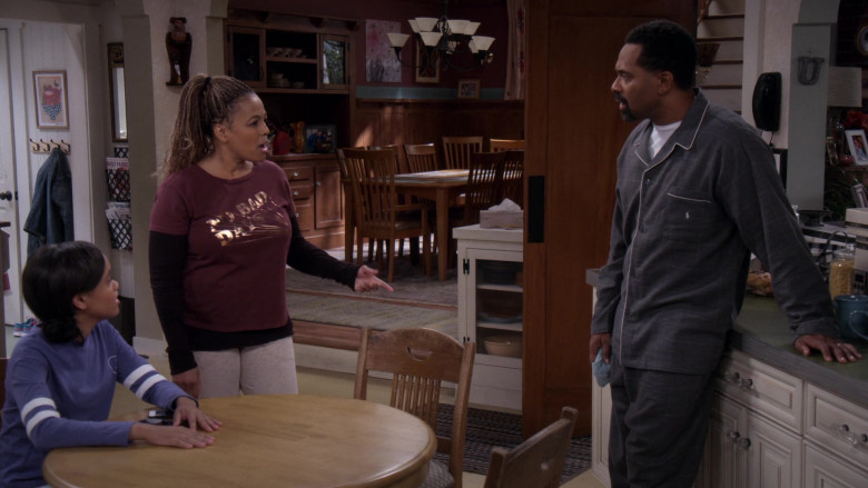 Ralph Lauren Pajamas of Mike Epps as Bennie in The Upshaws S01E10 TV Show 2021 (1)