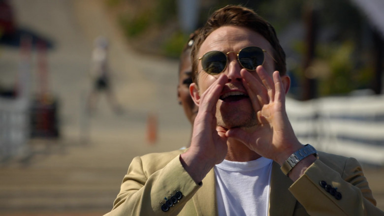 Ray-Ban RB3447 Round Metal Sunglasses of Wilson Bethel as Deputy District Attorney Mark Callan in All Rise S02E17