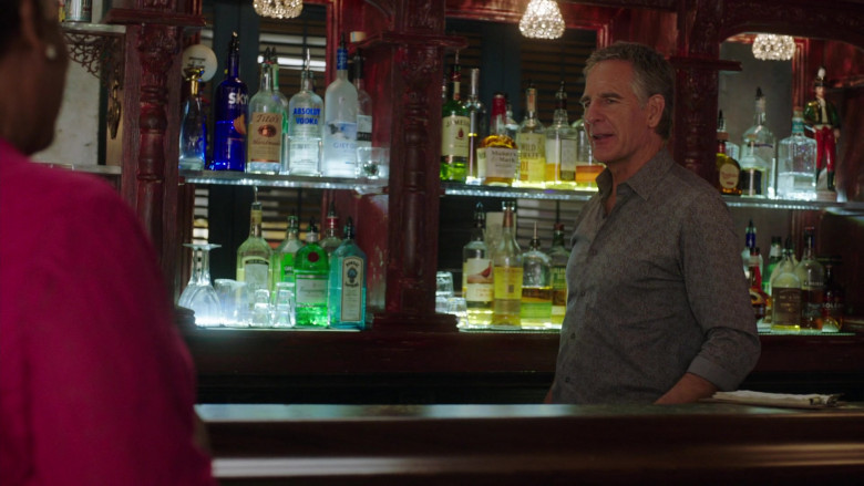 Skyy Vodka, Tito's, Absolut, Grey Goose, Jameson Whiskey, Maker's Mark, Wild Turkey 101 Bourbon, Bombay Sapphire Gin in NCIS New Orleans Illusions (2021)