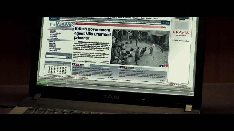 Sony Vaio Notebook & Bravia LCD Television Web Banner in Casino Royale (2006)
