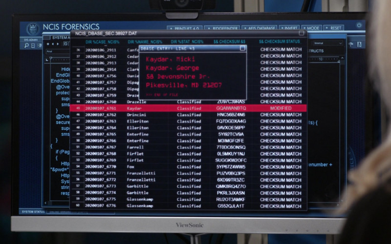 ViewSonic Monitor in NCIS S18E14 Unseen Improvements (2021)