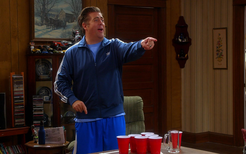 Adidas Blue Track Jacket of Eric Petersen as Kevin in Kevin Can Fk Himself S01E01 (1)