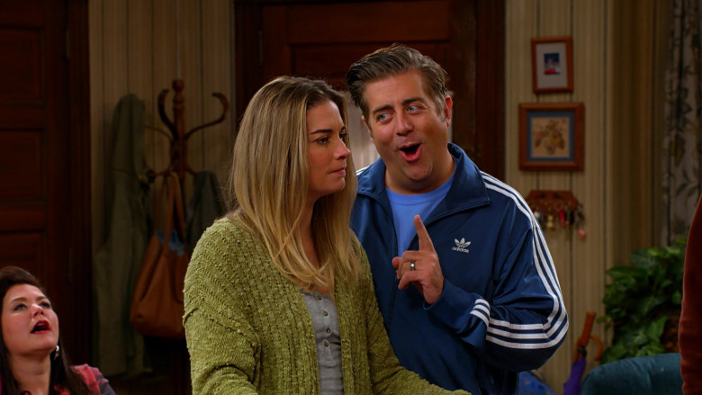 Adidas Blue Track Jacket of Eric Petersen as Kevin in Kevin Can Fk Himself S01E01 (2)
