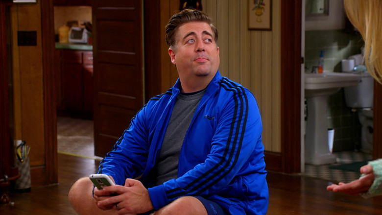 Adidas Men's Track Jacket (Blue) of Eric Petersen in Kevin Can Fk Himself S01E02 New Tricks (2021)