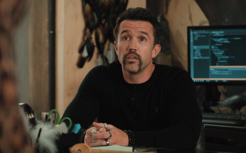 AllSaints Black Shirt Worn by Rob McElhenney as Ian Grimm, creative director in Mythic Quest S02E09 TV Show (1)